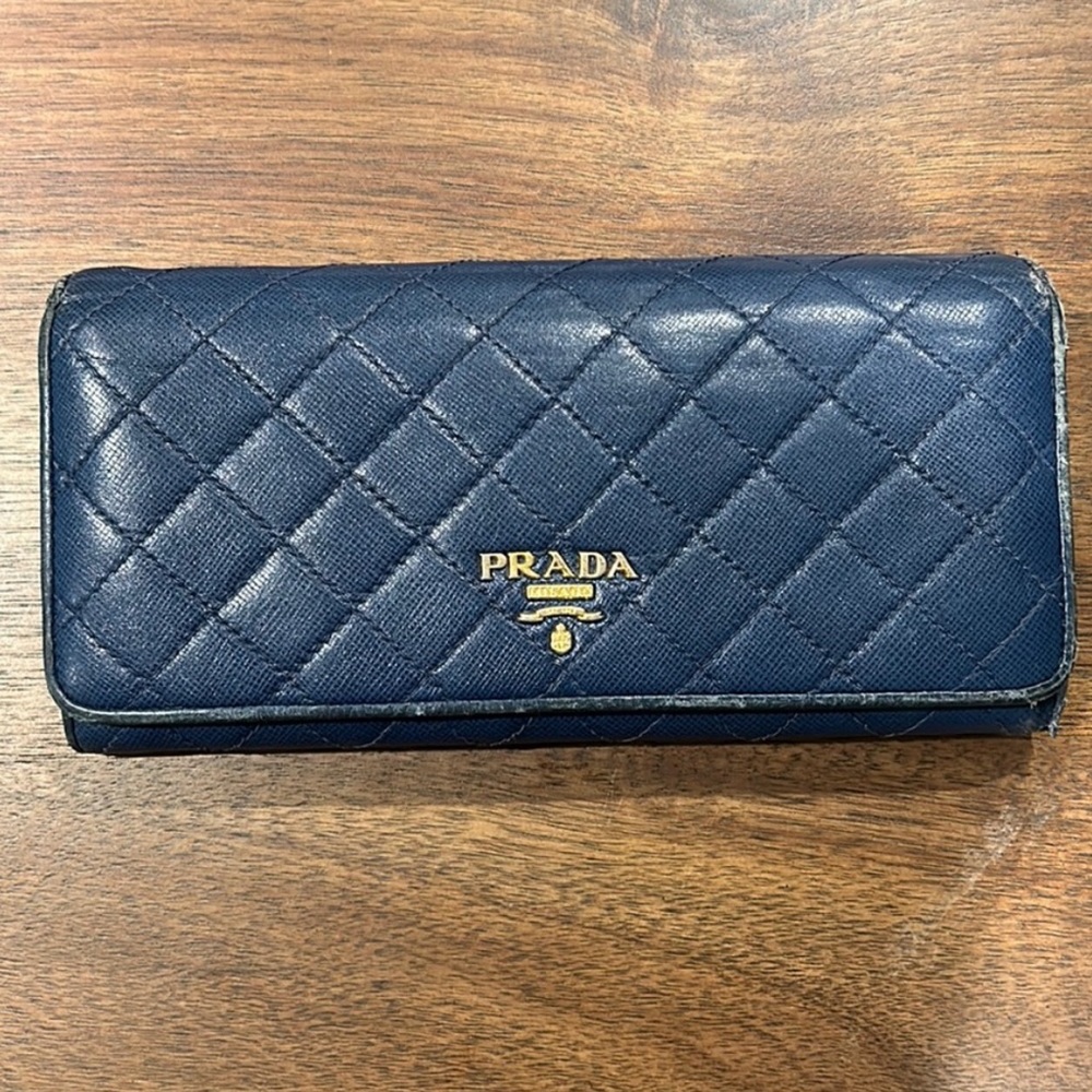 AUTHENTIC Prada quilted long wallet